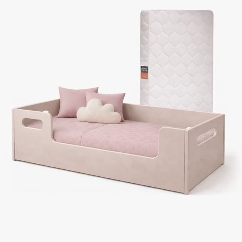 Cama Montessoriana Com e Sem Colchão Para Quarto De Menino E Menina Com Proteção Lateral duas cores