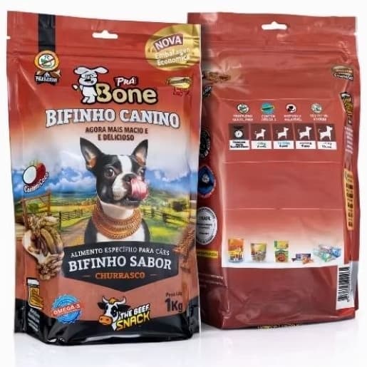 Bifinho Canino Pró Bone Sabor Churrasco Grelhado — Petisco Macio para Cães com Ômega 3