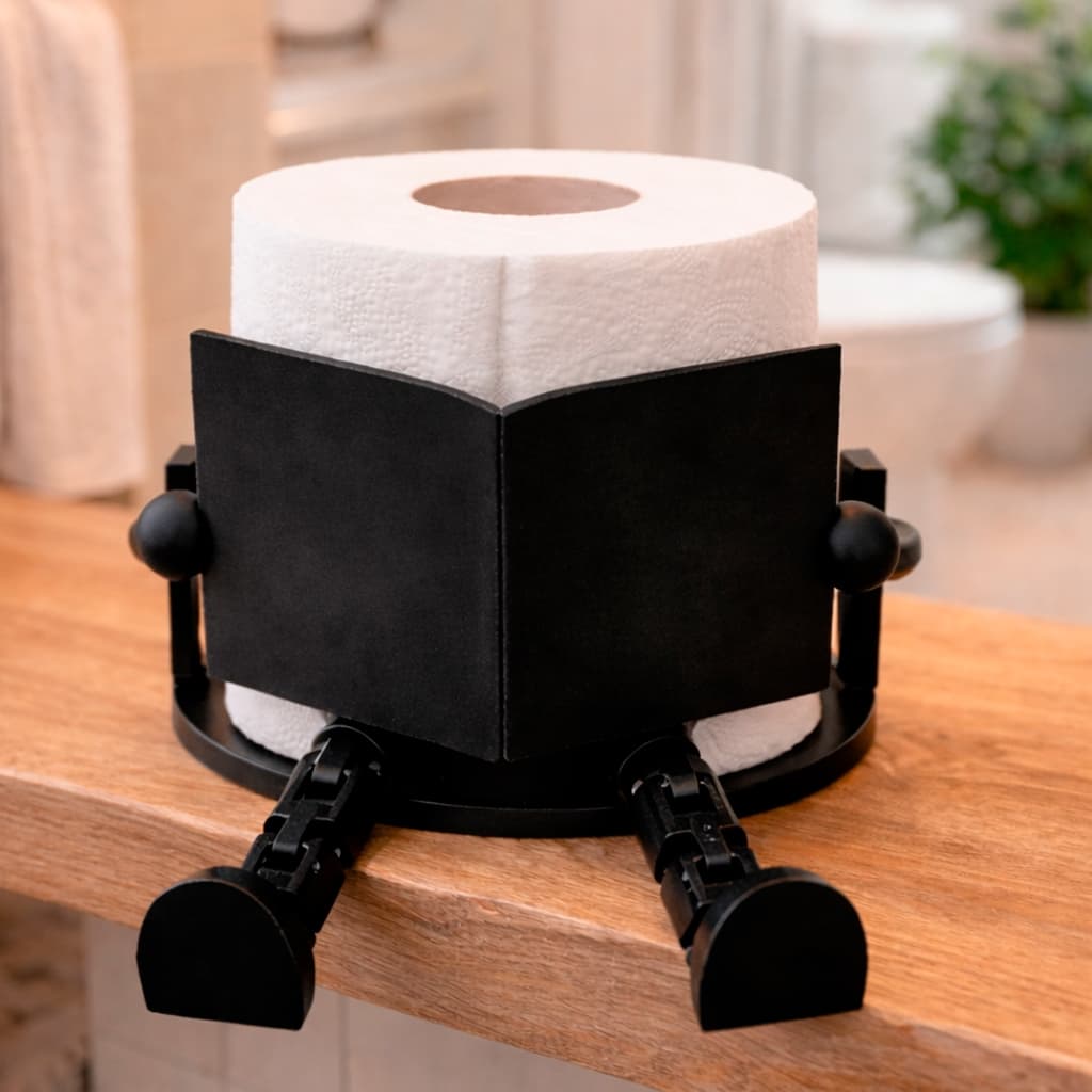 Suporte para rolo de papel higiênico divertido e moderno para banheiro
