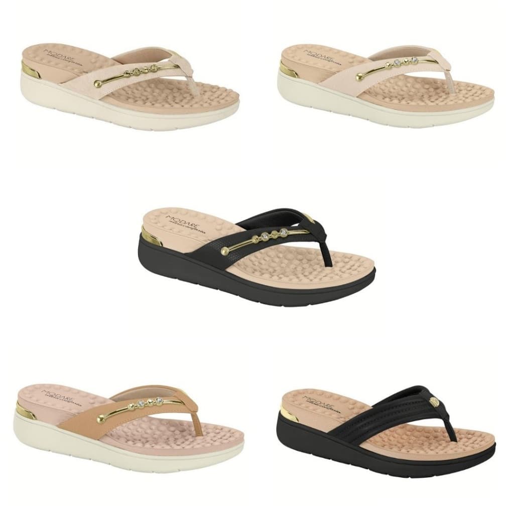 Sandália Chinelo Feminino Modare Ultraconforto Massageadora Ortopédica Esporão