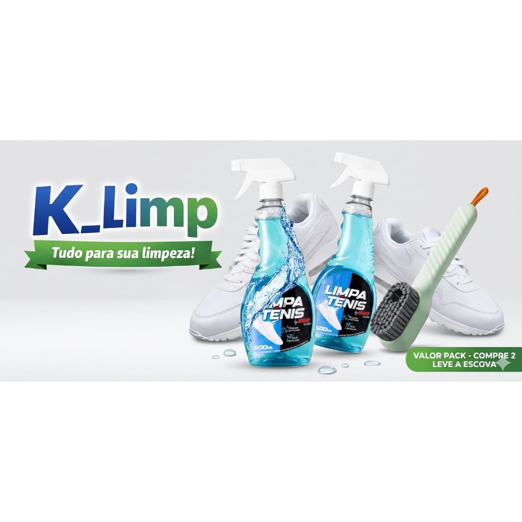 Kit 2 Limpa Tênis Spray Premium Provita 500ml + Escova de Limpeza