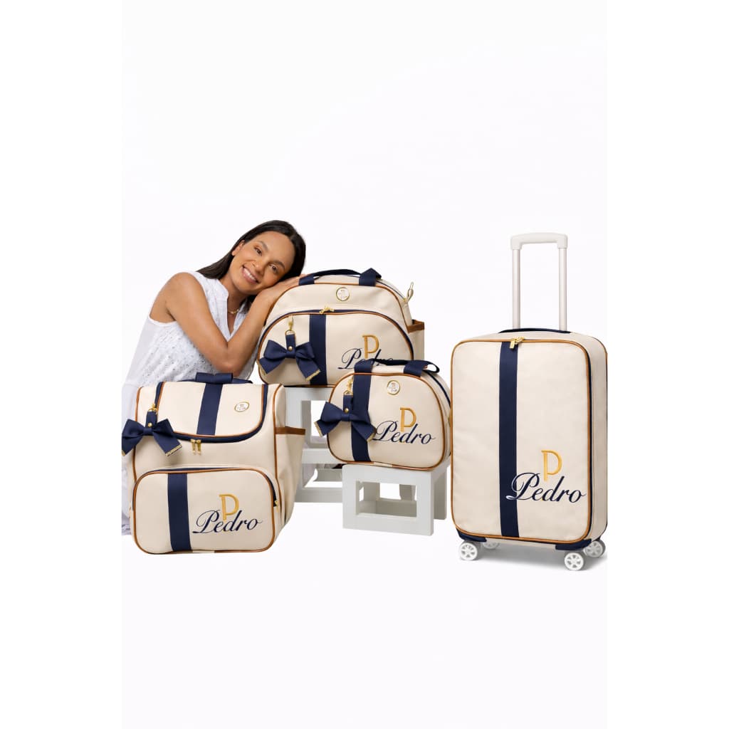 Bolsa Maternidade Personalizada Menino Luxo Kit Bolsa Maternidade Nome Personalizada