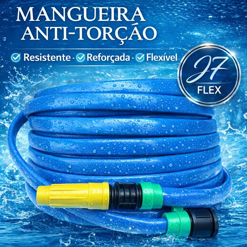 Mangueira de Jardim Chata Anti-Torção - 10 a 50 Metros