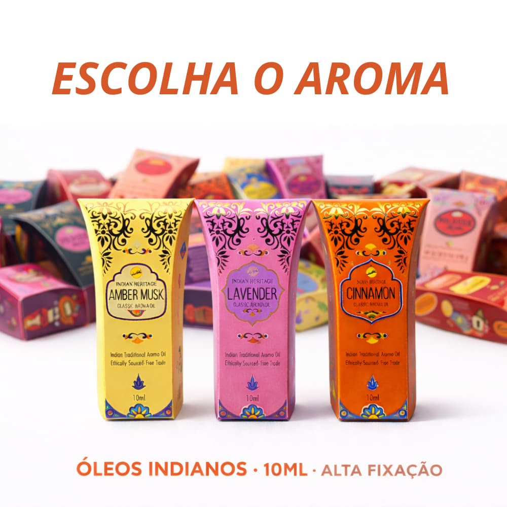 Essência Oleo Indian Heritage Sreevani Golden Índia Cascata - ESCOLHA O AROMA