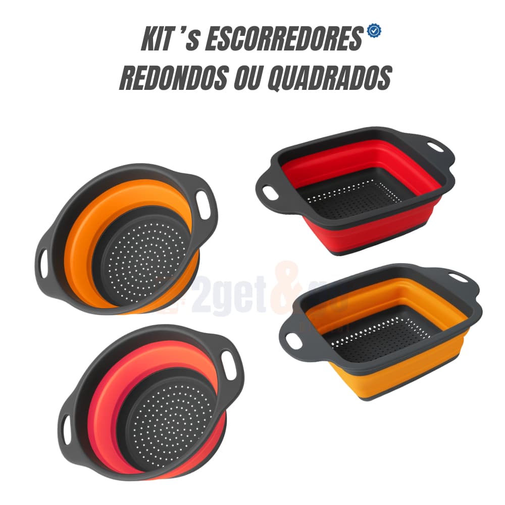 Escorredor Alimento Silicone Dobrável Retrátil Arroz Macarrão Salada Fruta