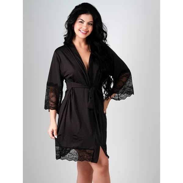 Robe Feminino Romantic com Renda Luxo Lingerie Confortável