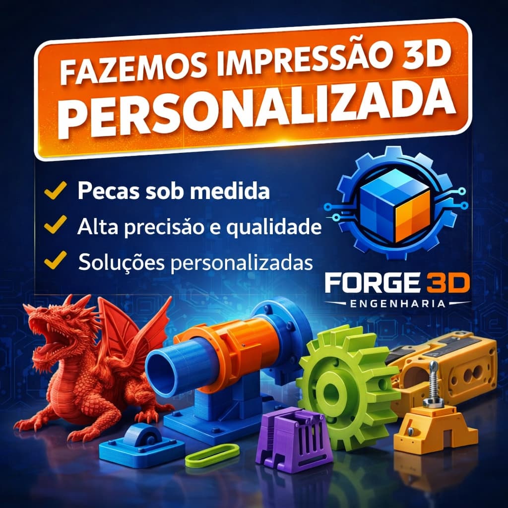 Impressão 3D Personalizada Sob Medida | Peças, Protótipos e Brindes