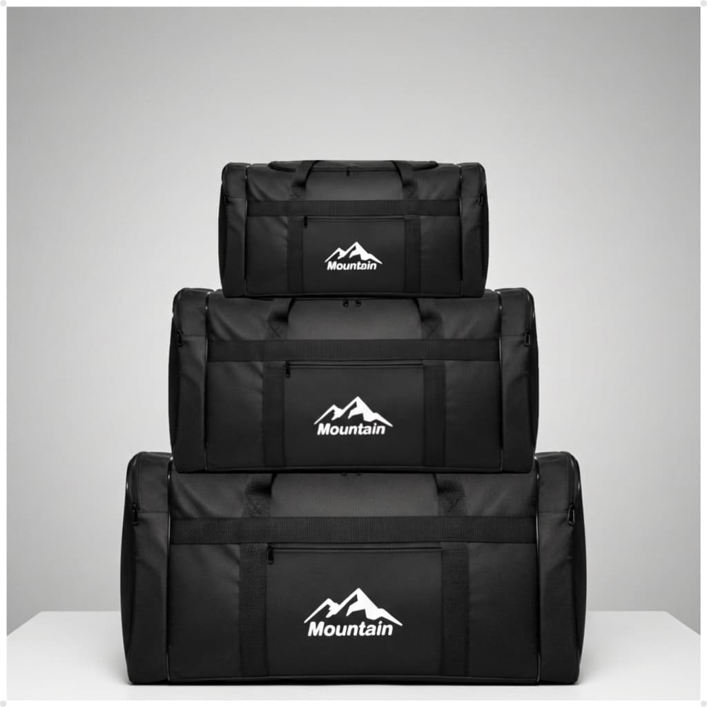 Kit 3 Bolsa De Viagem Completo Resistente Dobrável Mala Praia Media G, M E P Grande Familia Ferias