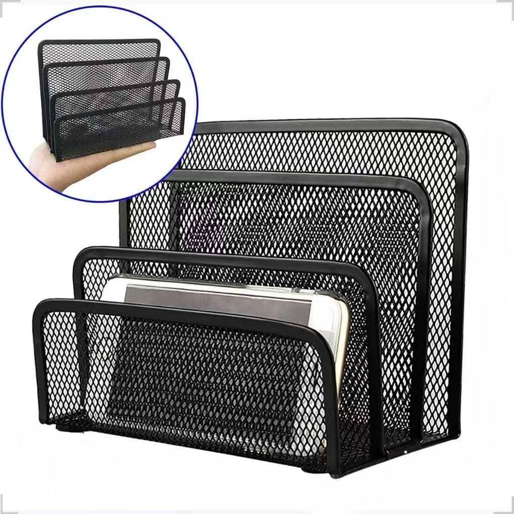 Suporte Aramado para Papéis e Documentos – Organizador de Mesa em Aço
