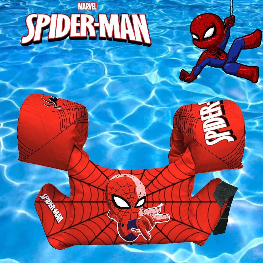 Boia Colete salva vida Infantil De Braço Estampado Menino Menina Homem Aranha Segurança Aquática 25k