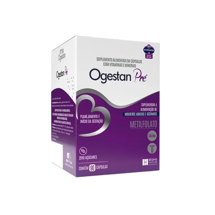 Polivitamínico Ogestan Pré para Gestantes 90 cápsulas.--promoção