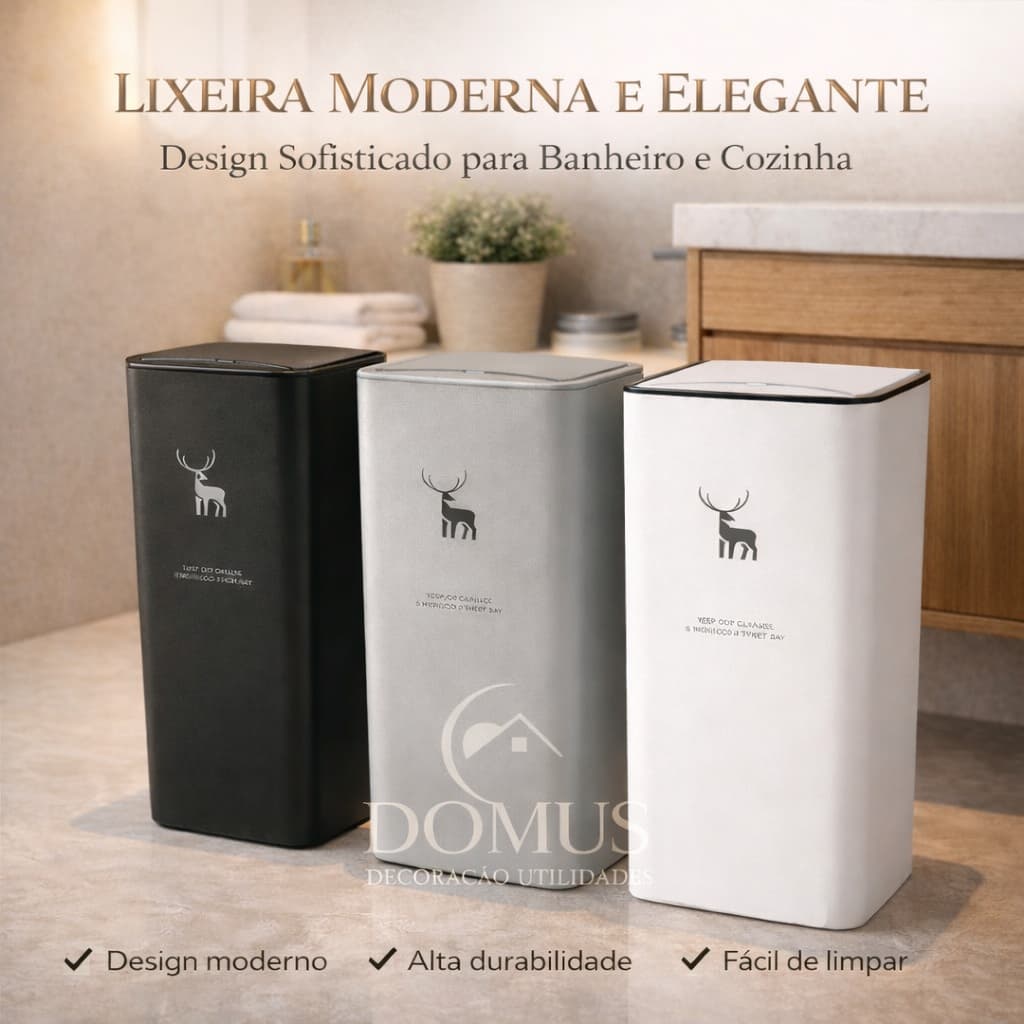 Lixeira Suspensa/Click Para a Cozinha/Banheiro 9L Lixo premium moderna basculante quarto escritório