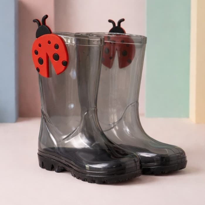 Bota Infantil Galochas Cano Alto Impermeável Chuva Estilosa Desenhos Crianças Leves