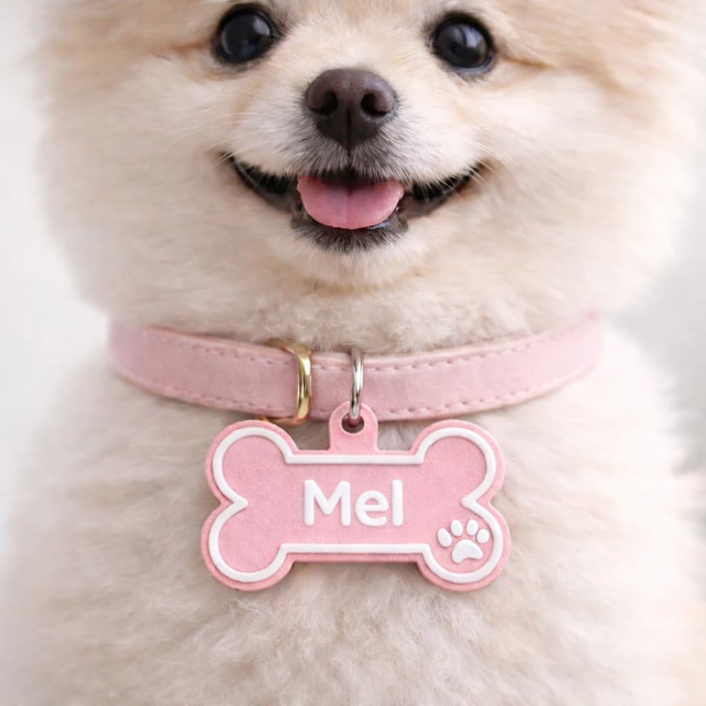 Plaquinha de Identificação para Cachorro com Nome e Telefone Personalizado