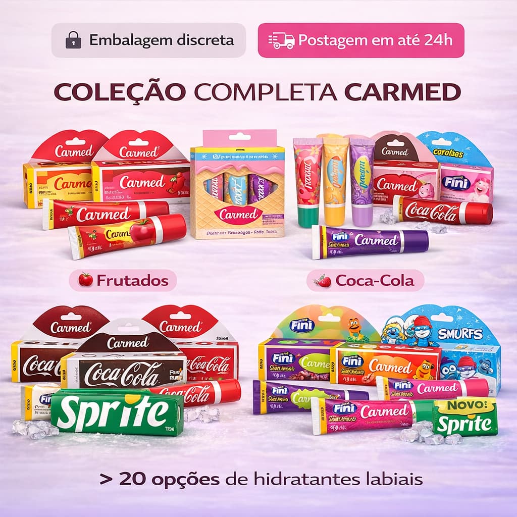 CARMED HIDRATANTE LABIAL BG 10G PROTETOR LABIAL PROTEÇÃO SOLAR CUIDADOS FEMININOS VARIOS SABORES