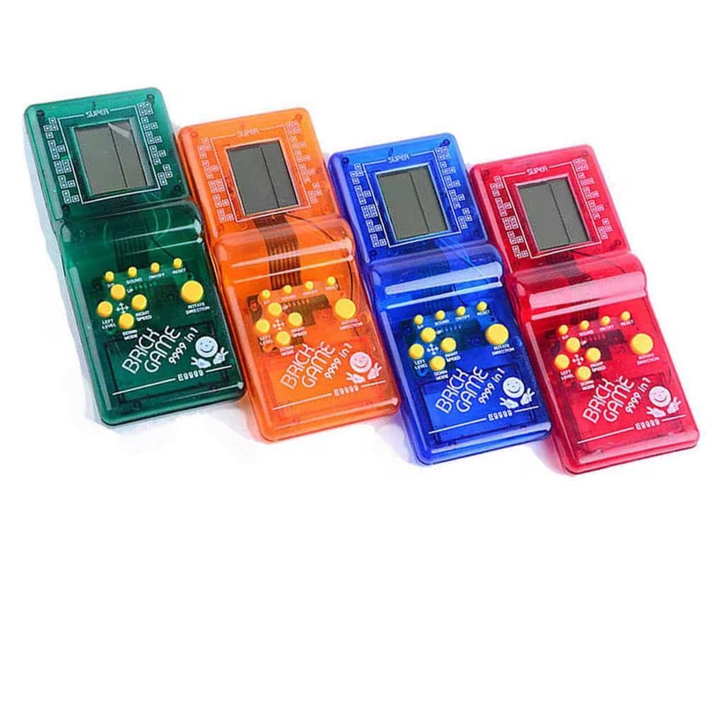 Mini Game Portátil Brick Game 9999 Jogos Clássicos Retro Console Portátil Tetris Infantil com Som e Tela LCD
