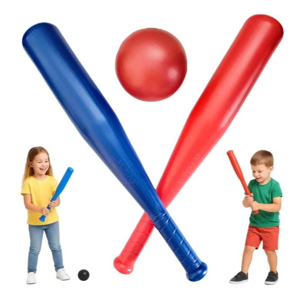 Jogo De Taco Baseball Raquete Praia Betis Kit C/ Bola + Taco