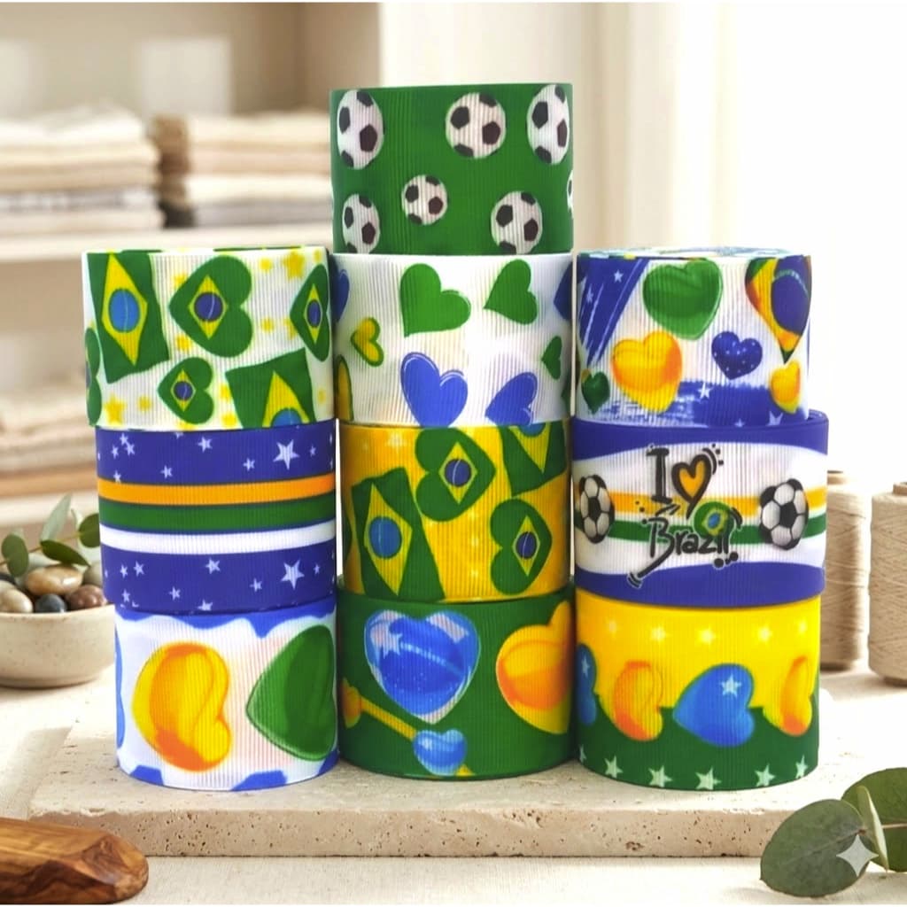 Kit de Fita Patriota Copa Futebol 38mm | 10 metros Sortidas