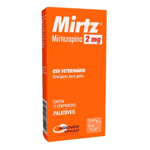 Mirtz 2mg Estimulante de apetite c/12 comprimidos- Agener