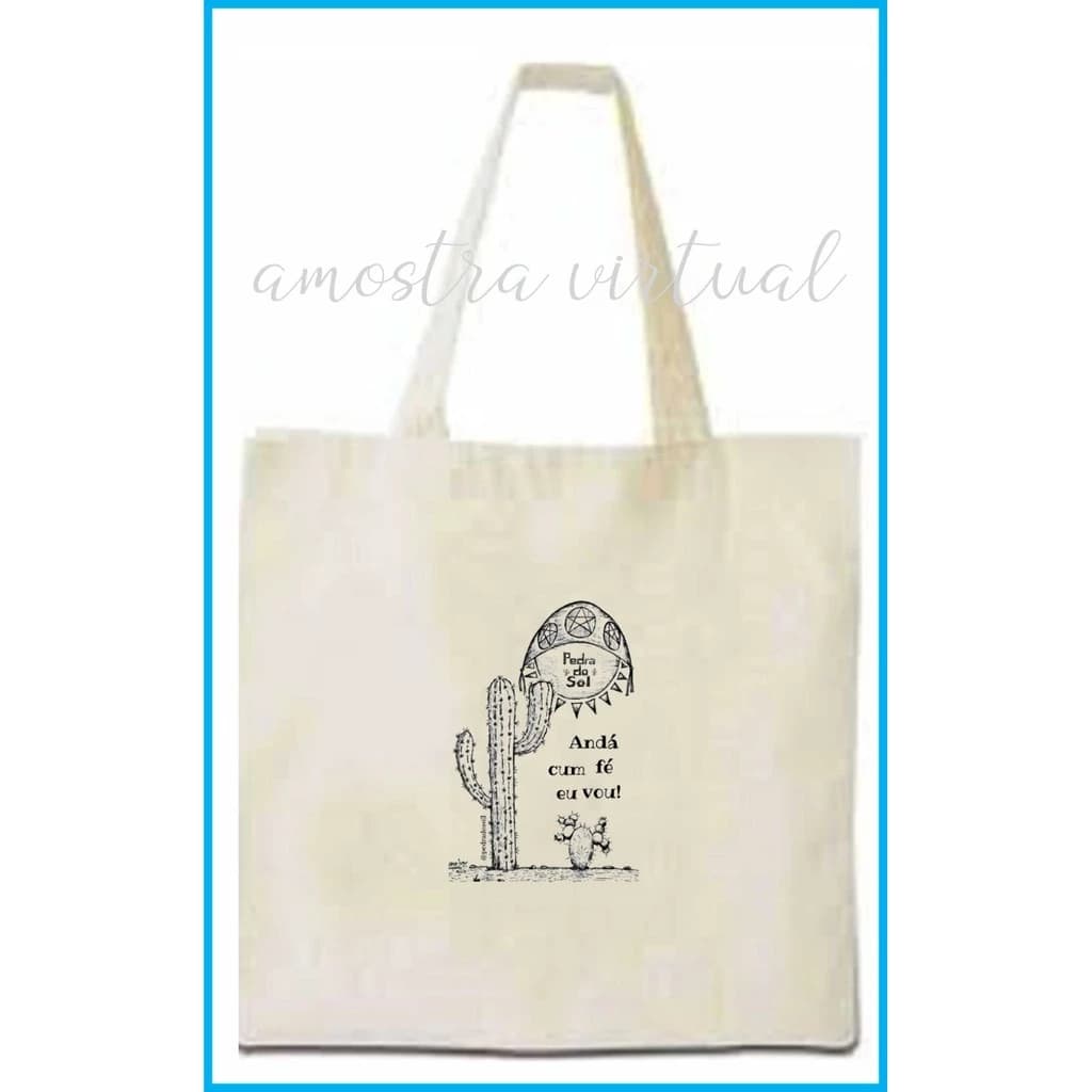 25 Sacolas ecobag algodão cru 30x30 arte 20x20