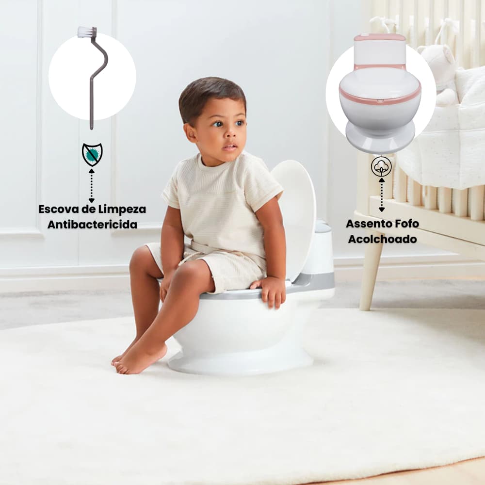 Troninho Simulador de Privadinha Assento Sanitário Redutor Penico Infantil Desfralde Divertido