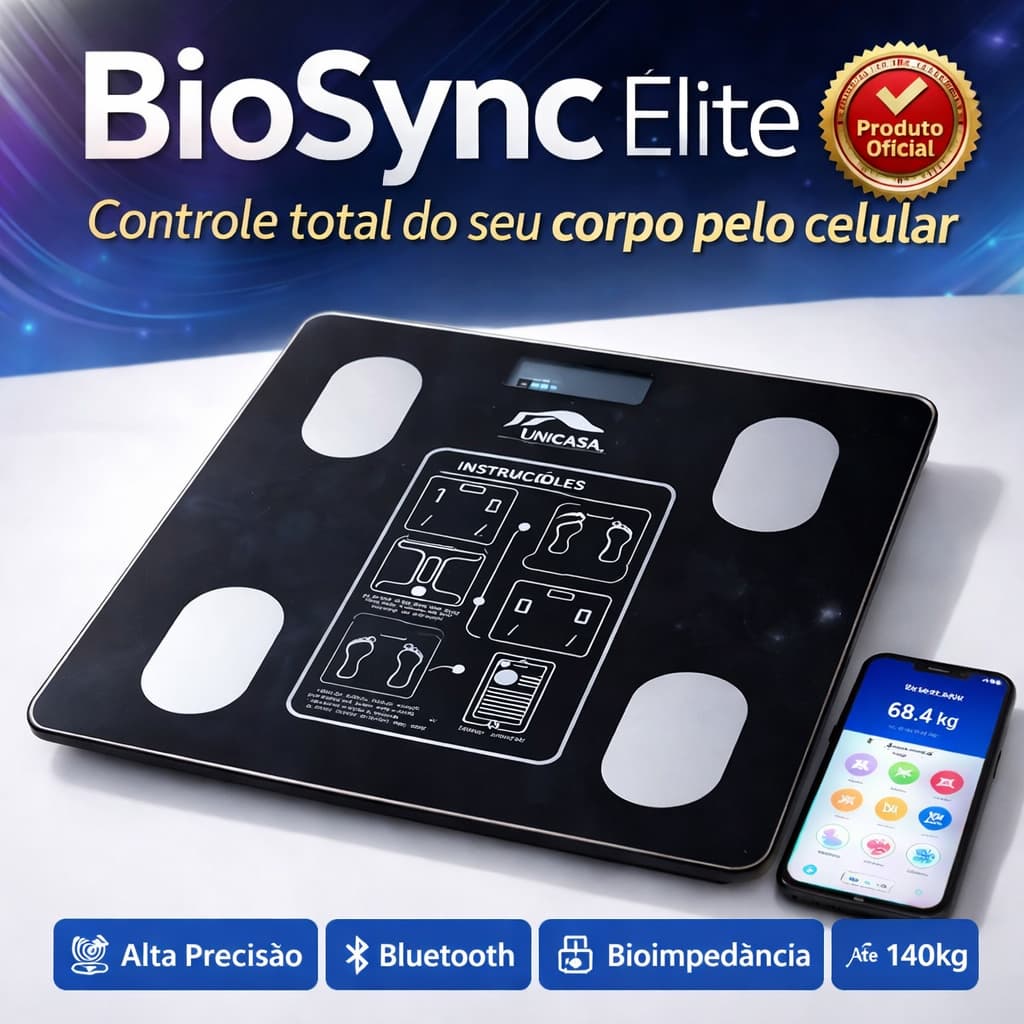 Balança Digital, Capacidade 140kg Alta Precisao Controle Corporal Modernidade