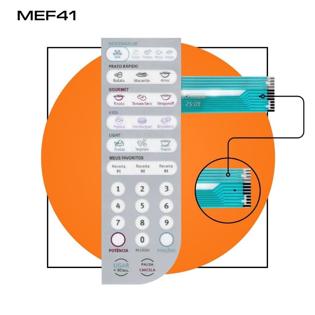 Membrana Teclado Microondas Electrolux Mef41 Mef 41