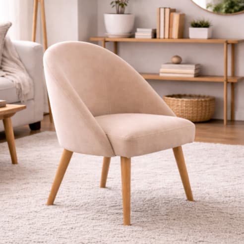 Cadeira Poltrona Decorativa Lua Para Penteadeira Mesa De Jantar Sala Recepção Reforçada Suede Cores