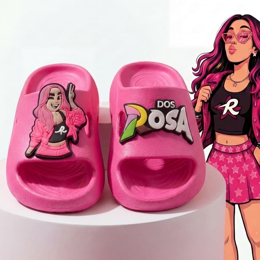 Chinelo Nuvem Feminino Infantil e Juvenil Elementos Dos Rosa Tendência