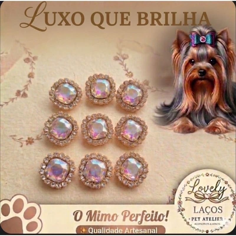Ponto de Luz Pet Luxo | Brilho Elegante para Penteados Pet