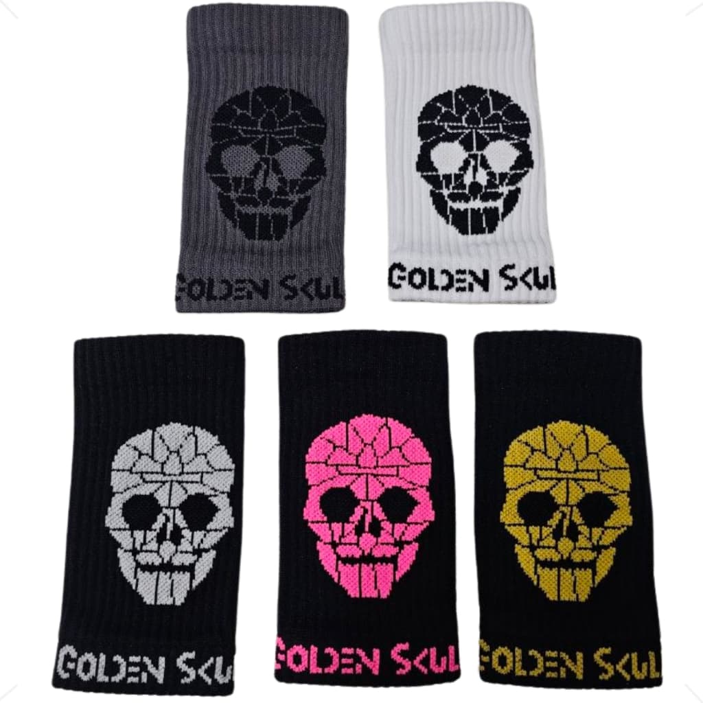 Munhequeiras de Suor Canelada Crossfit Padel Beach Tennis Golden Skull Oficial C/NF