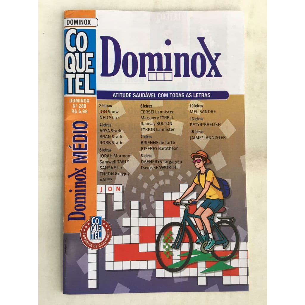 Passatempo Coquetel Dominox Nível Médio 43 Jogos