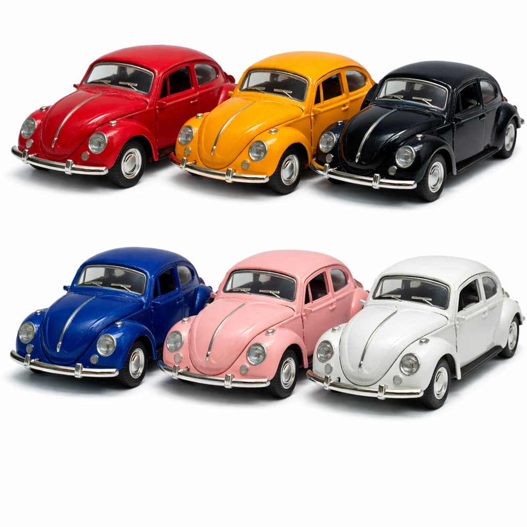 Miniatura Fusca Carrinho de Ferro Fusquinha Fricção Abre Porta Capô Coleção