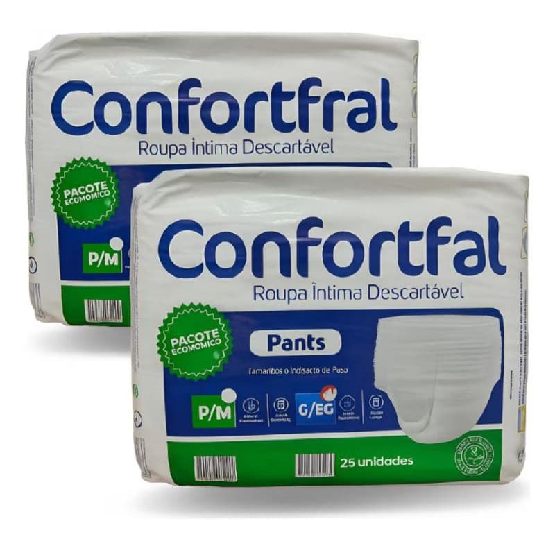 2 Kit De Fraldas Geriátrica Granel Pants Total (52) Fraldas