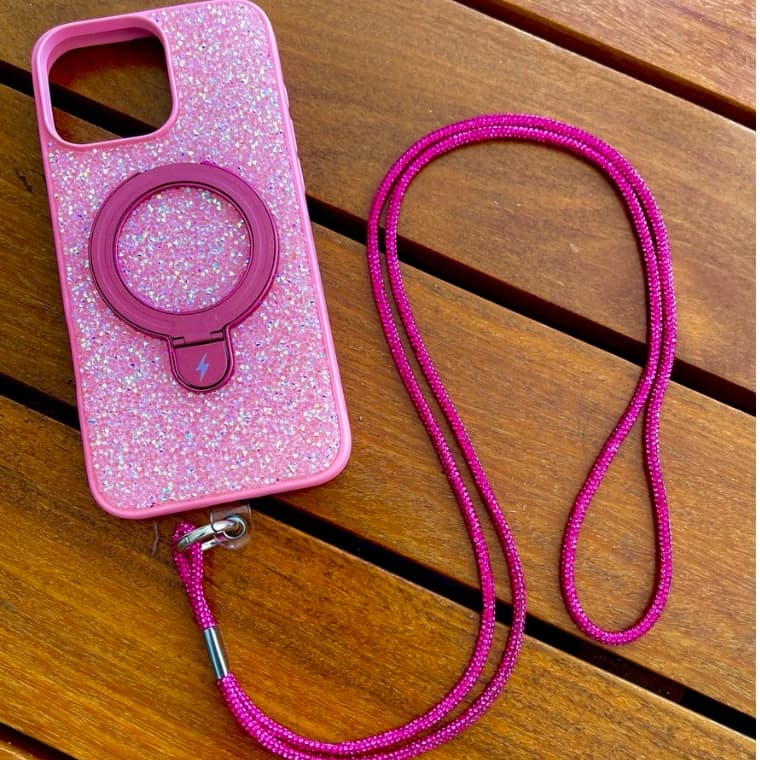 Cordão Antiqueda Para Celular Brilhoso - Alça para Celular anti-furto da Moda Conforto