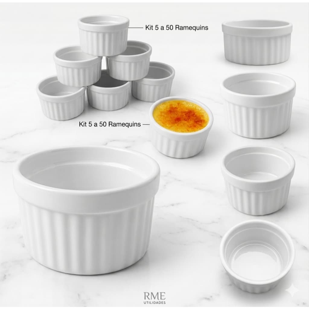 Kit 5 à 50 Ramekin Plástico 100 ml canelado servir Molho Petisco Buffet Festa Aniversário