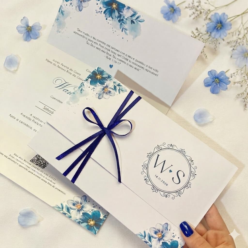 Apenas R$ 2,99 -  Convite de Casamento Papel Premium - Fazemos todas as cores