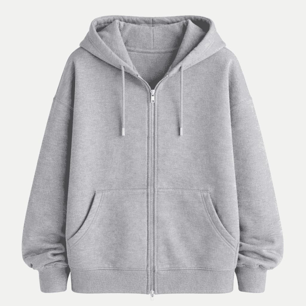 Moletom Com Ziper Touca Masculino E Feminino Confortável Liso