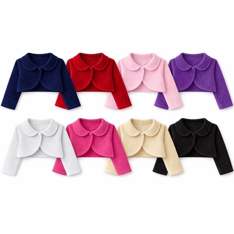 Bolero Infantil Festa Menina Plush Vários Cores E Modelos