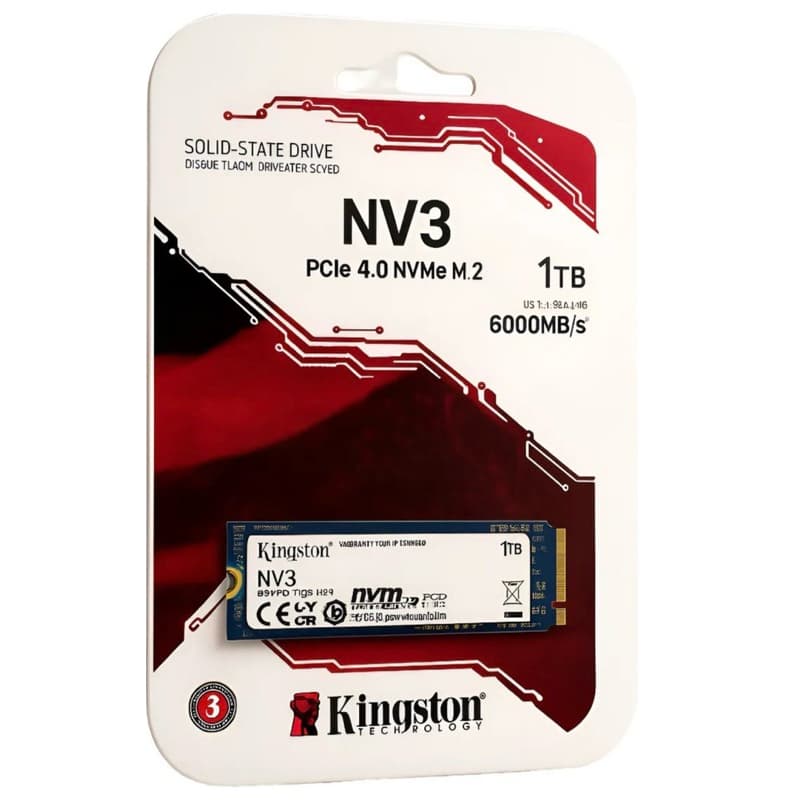 Ssd Kingston Nv3 1TB Nvme 4.0 Azul escuro 2280 6000mb/s SNV3S/1000G