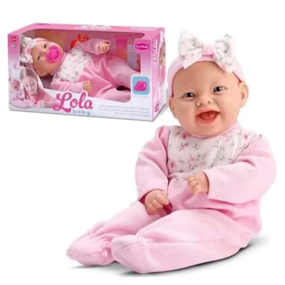 Boneca Lola Baby Bambola com Chupeta, bambola