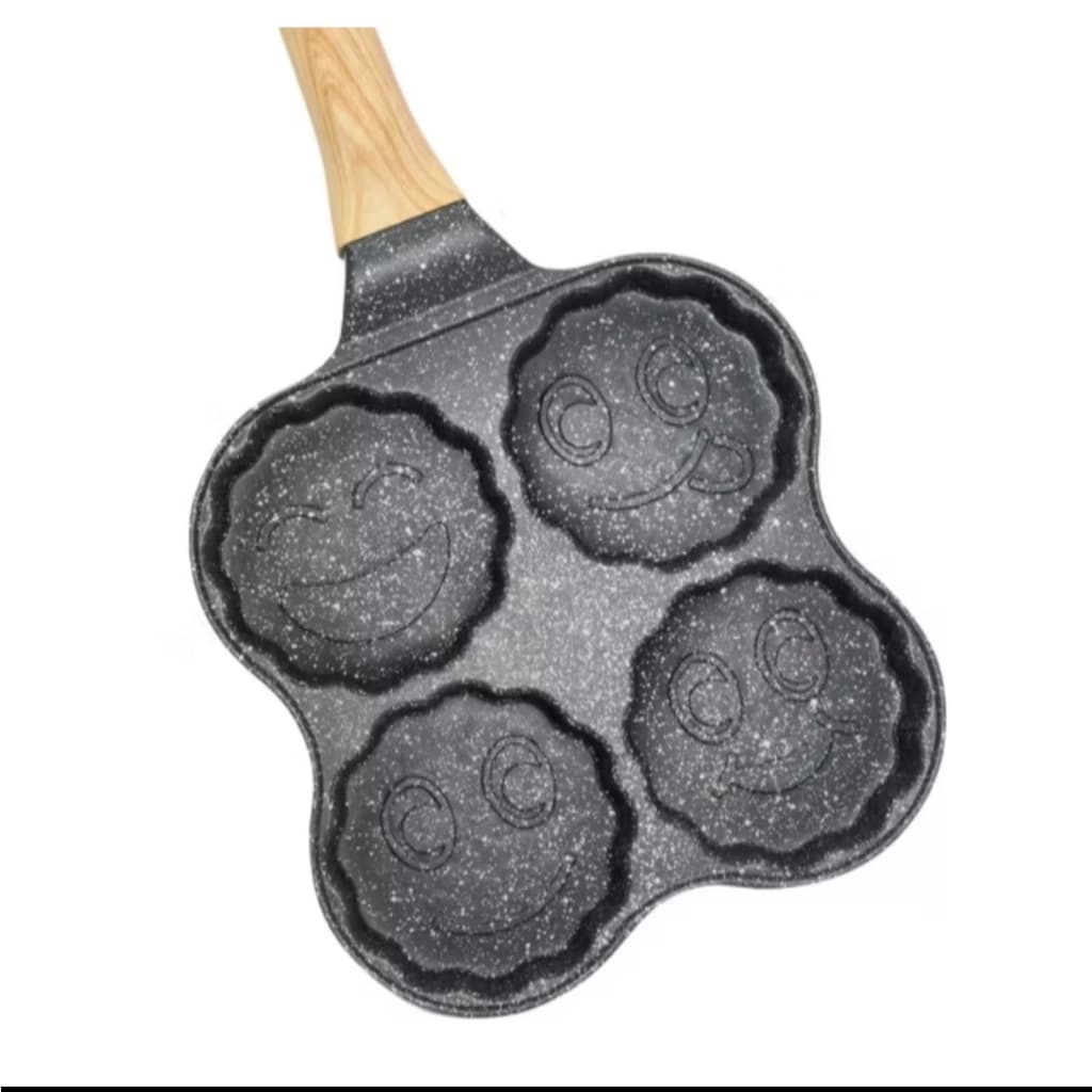 Frigideira antiaderente multifuncional 4 em 1/3em 1 Ovos Hambúrguer Omerlete Com Alça De Madeira