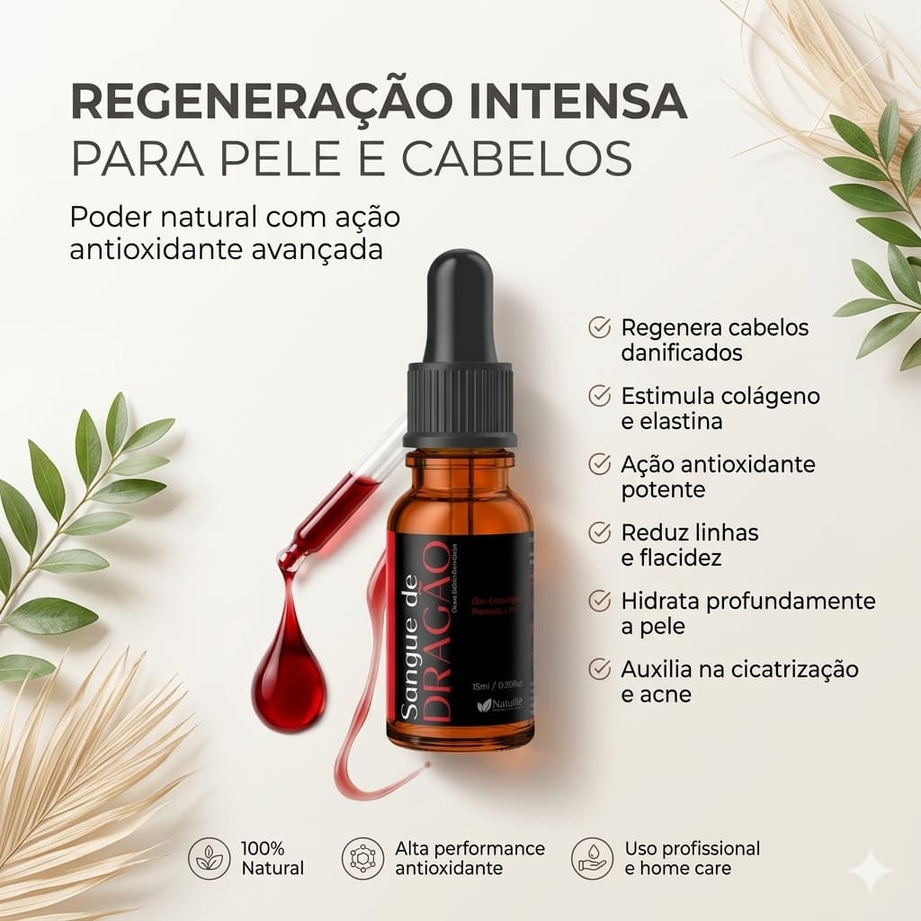 RESINA SANGUE DE DRAGÃO 100% NATURAL 15ml | CICATRIZANTE, REPARADOR E PROTETOR DA PELE