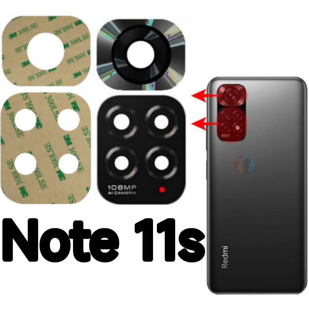 Vidro da Camera Para Xiaomi Redmi Note 11s Lente da Câmera Traseira Vidrinho Traseiro