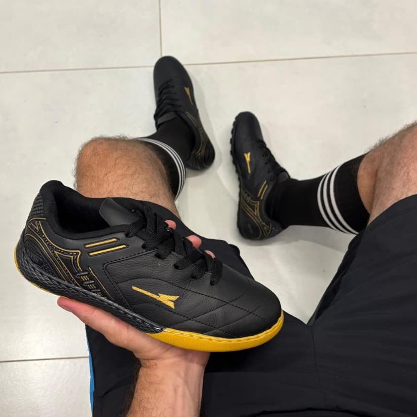 Chuteira Futsal Masculino Unissex Salão Borracha Colada e Costurada Envio Rápido Promoção Lançamento