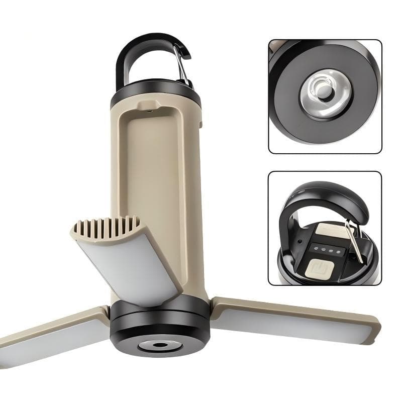 Lâmpada De Acampamento Usb Dobrável Para Churrasqueira &tx