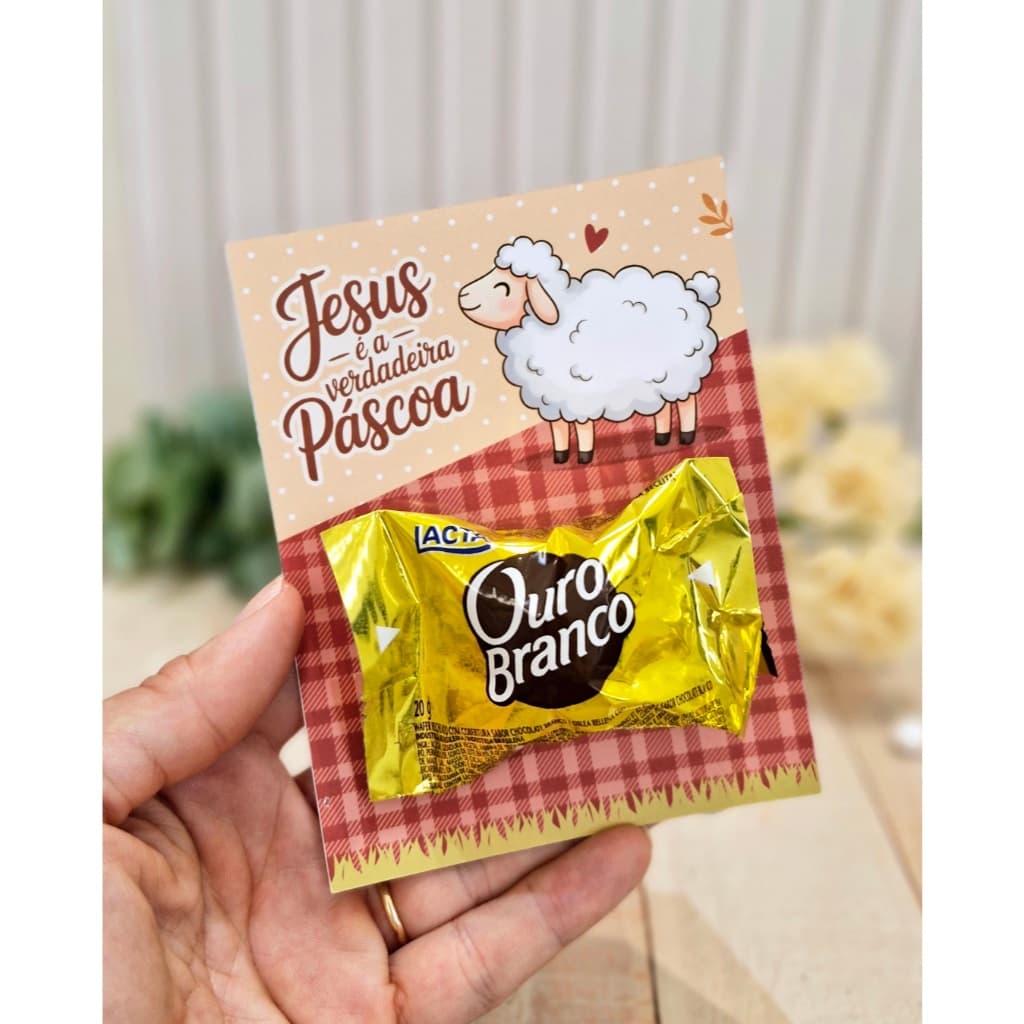 Cartão 100UN Páscoa Premium Papel Fotográfico 250g  Perfeito para Chocolates