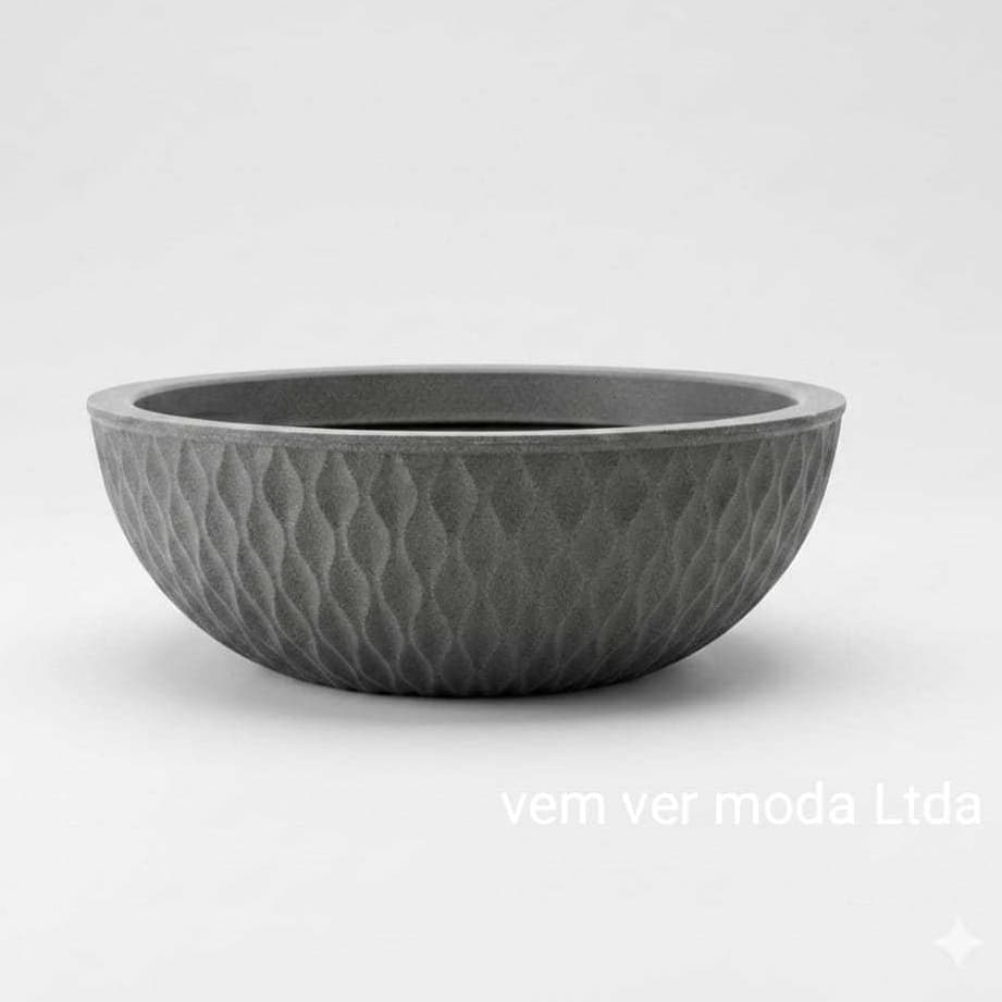 Vaso Bacia Horizontal Grande 50x18 em Polietileno para Jardim e Plantas