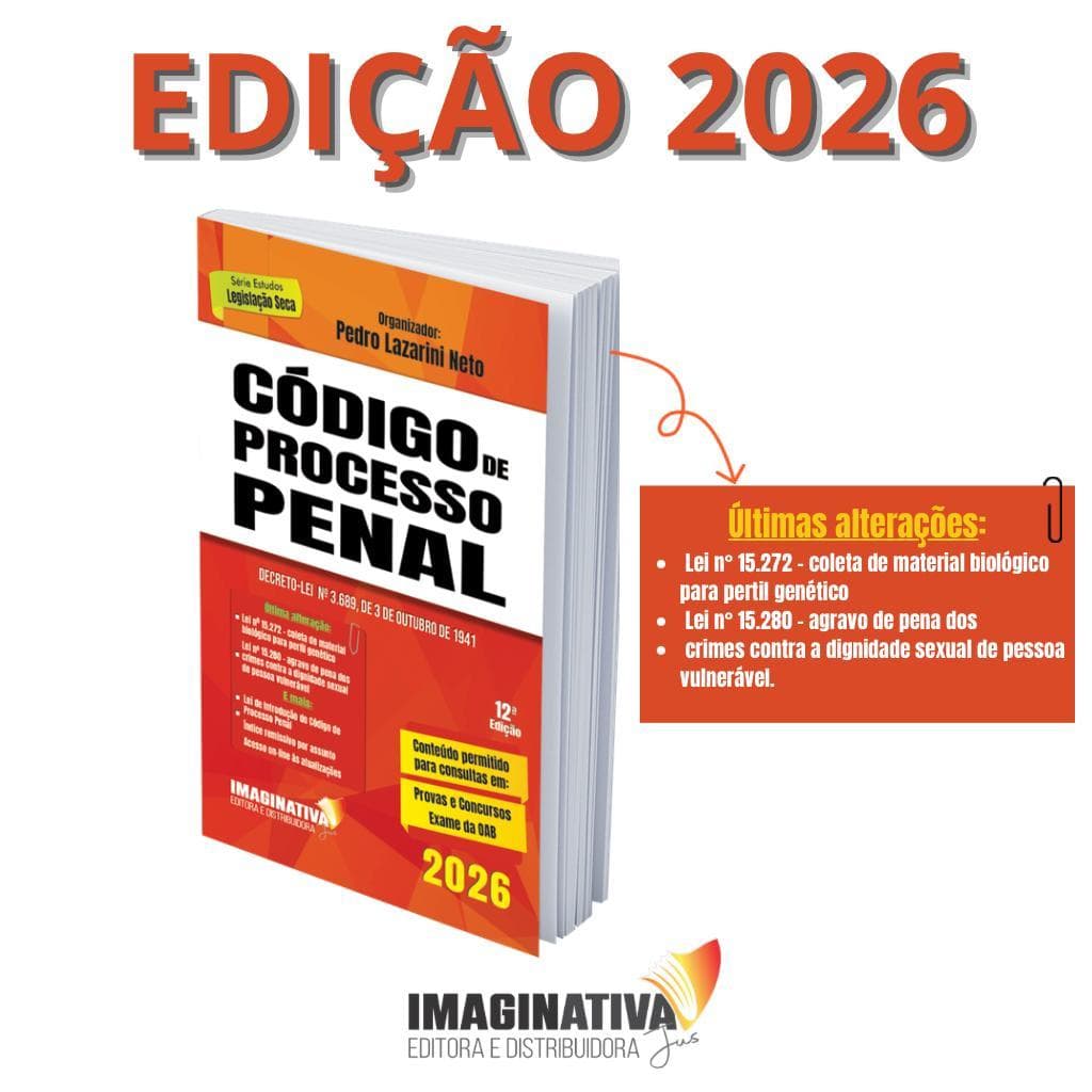 Código de Processo Penal 2026 - 12ª Edição | Atualizado