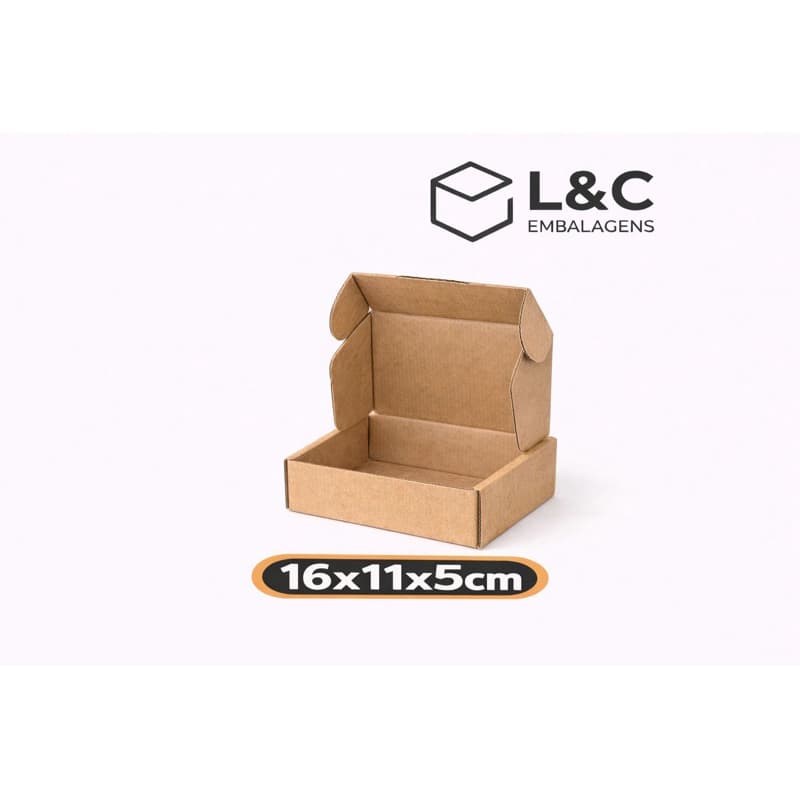 Caixa Papelão 16x11x5 Correio Sedex Pac Montável C/100 Un OU 50UN